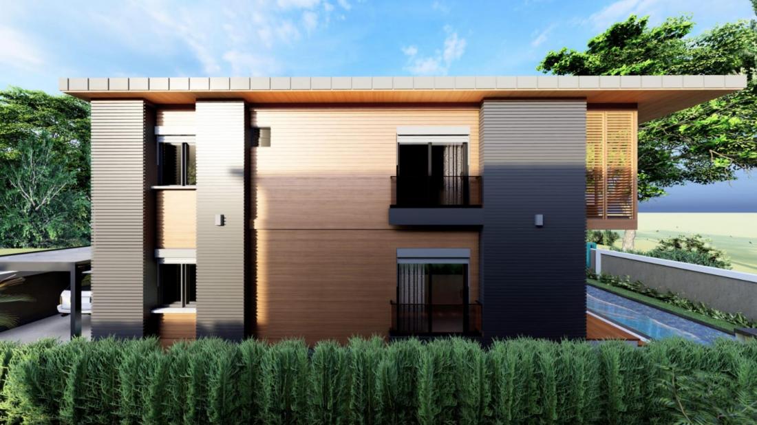Villas under construction for sale in Antalya within riverlife complex