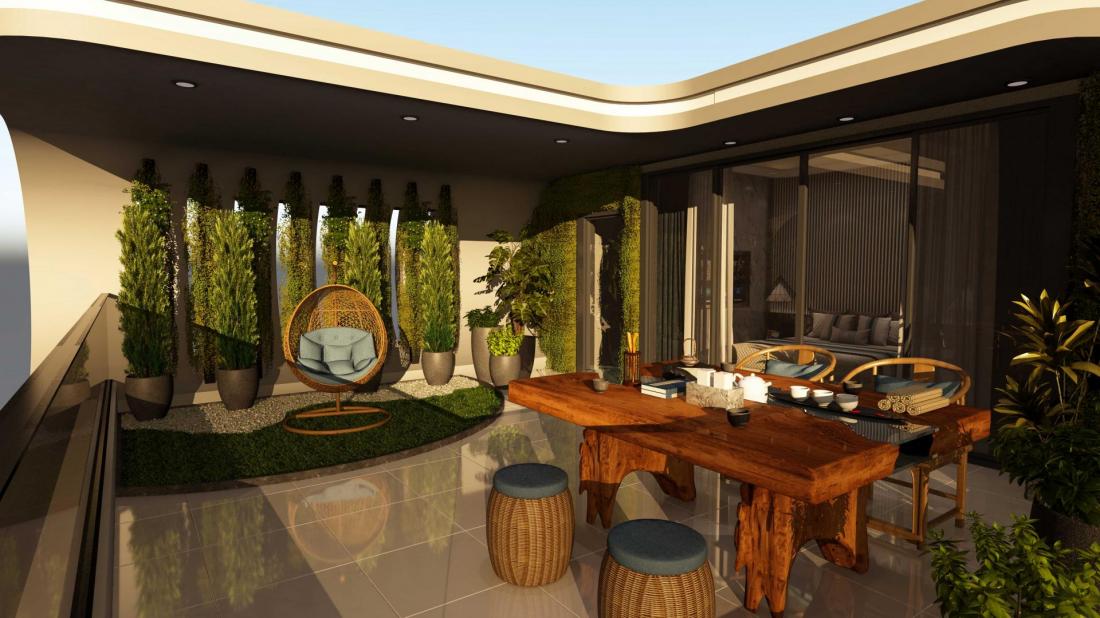 Luxury villas for sale in Alanya in the Skyfall complex