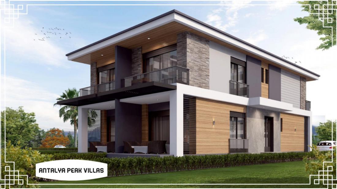 Villas for sale in installments in Antalya within the Antalya Peak Villas Complex 