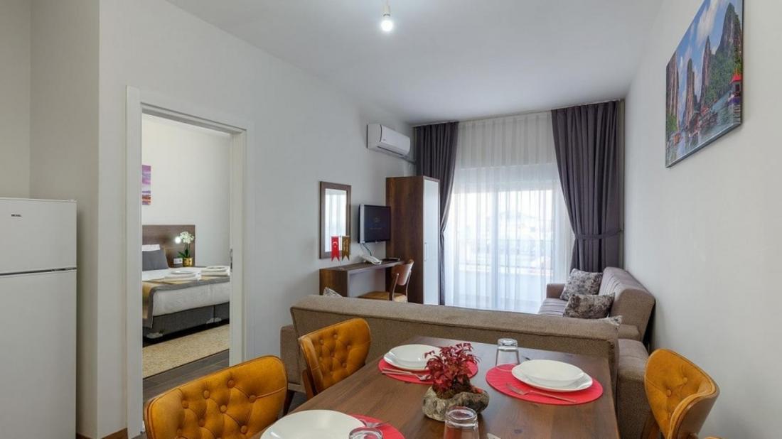 Antalya şehir merkezinde kiralık otel daireleri