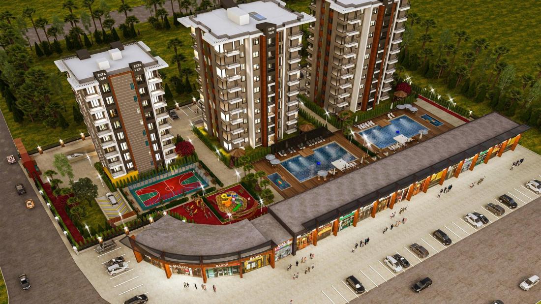 Apartments for sale in Antalya within the complex (RUZGAR LUXURY