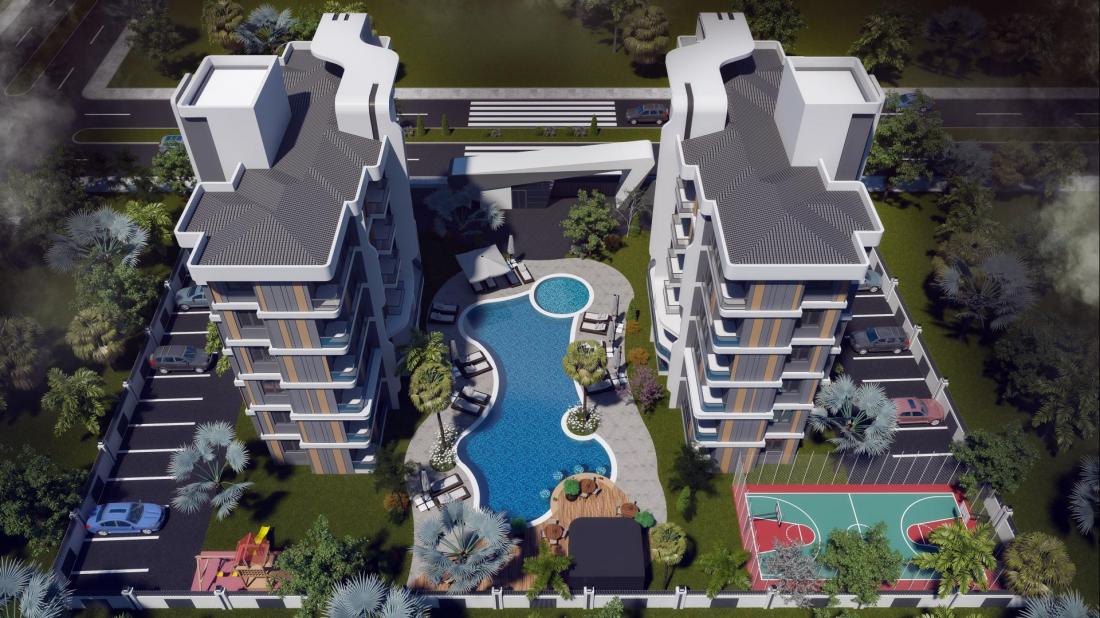 Apartments for sale in installments in Antalya Altintas within the Viamar Daisy complex