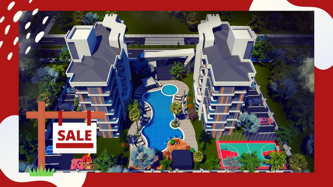 Apartments for sale in installments in Antalya Altintas within the Viamar Daisy complex