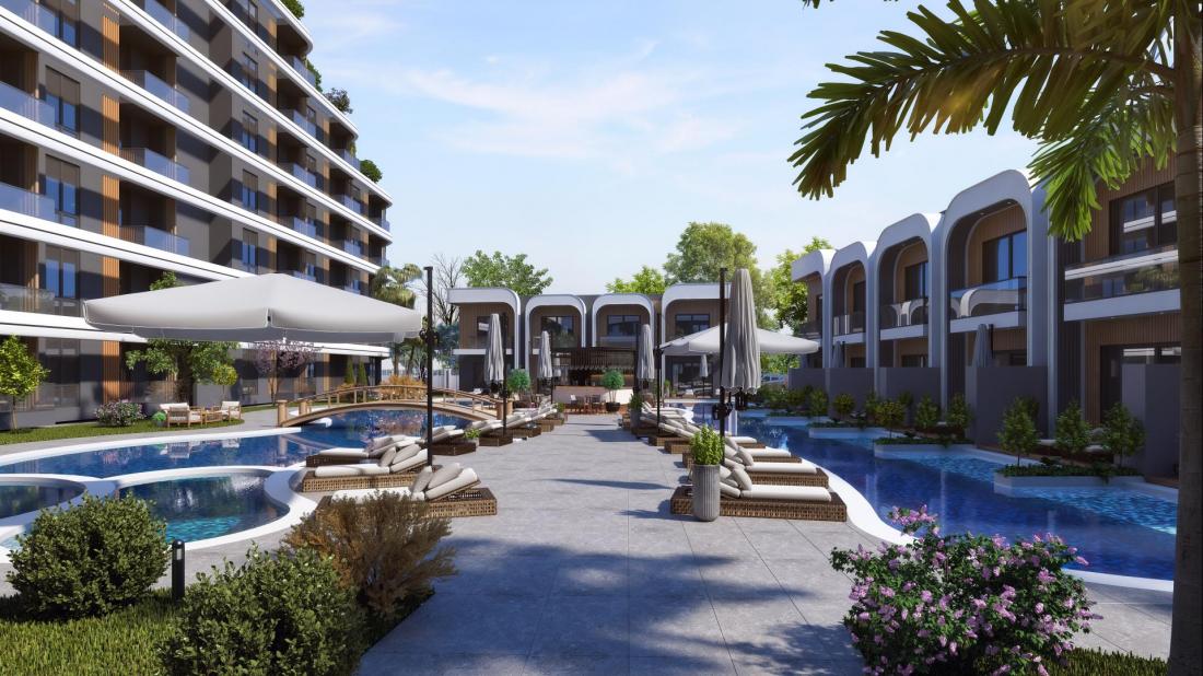 Antalya'da site içinde satılık daire ve villalar (Viamar Aster)