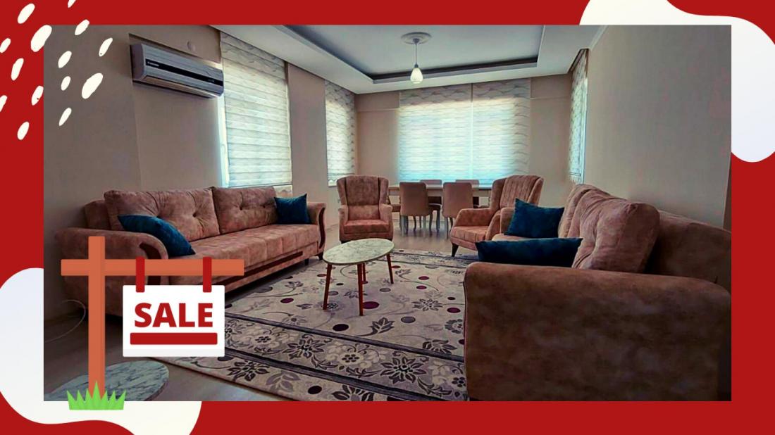 Three-bedroom furnished apartment for sale in Liman Konyaalti