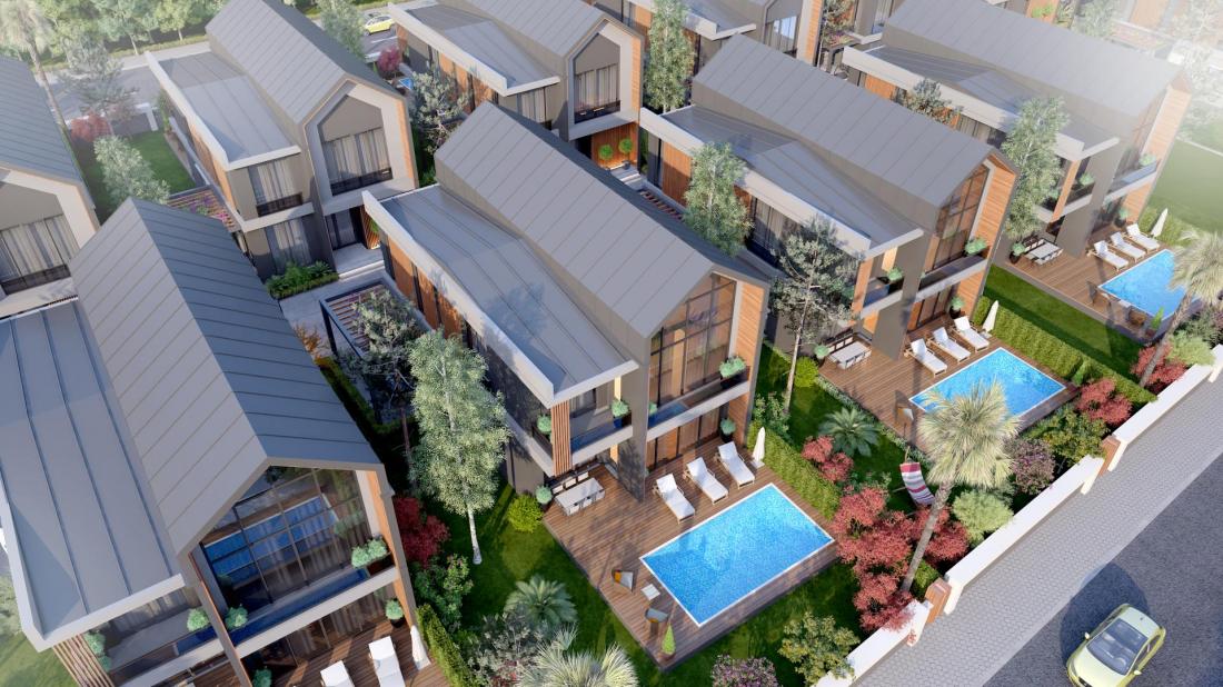 Sky Garden Antalya projesinde satılık villalar