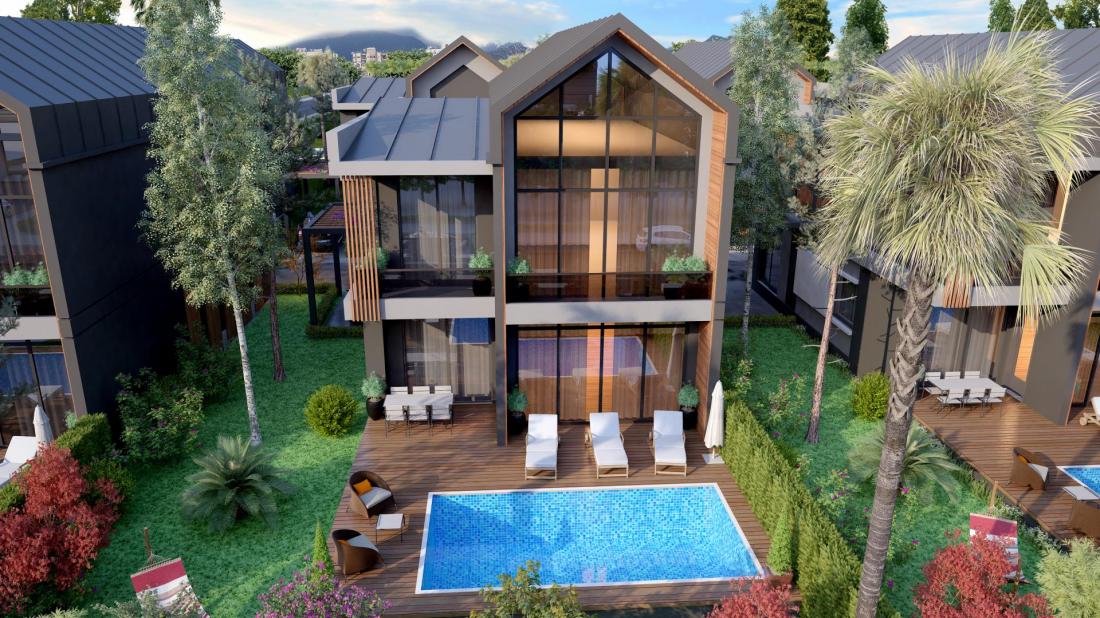 Villas for sale in the Sky Garden Antalya project