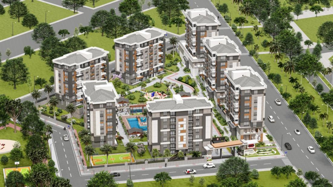 Apartments for sale in Antalya within the NEV ANTALYA RESIDENCE complex