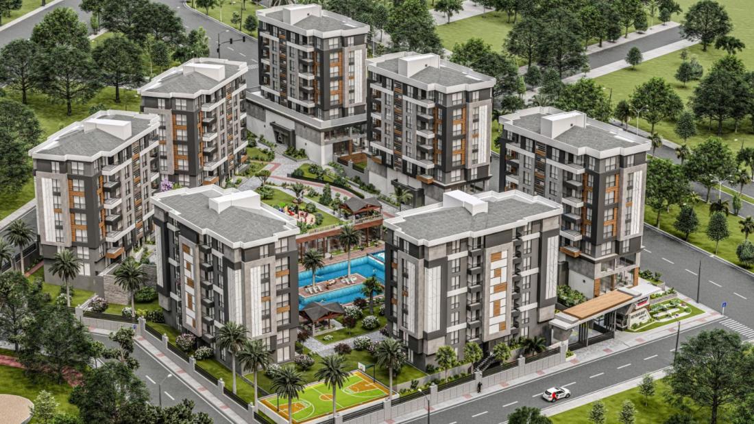 Apartments for sale in Antalya within the NEV ANTALYA RESIDENCE complex