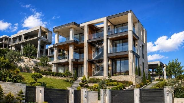 Kaplama sonrası villa görselleştirmesi